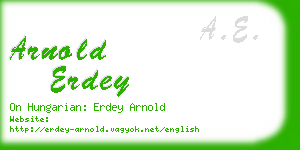 arnold erdey business card